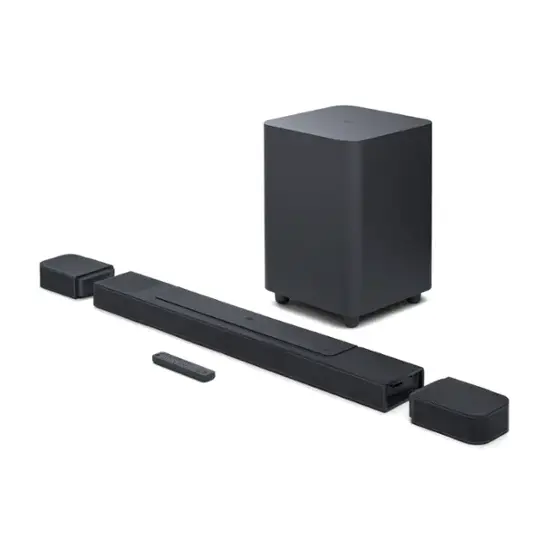 JBL - BAR 1000 7.1.4-channel soundbar with detachable surround speakers, Multi Beam, Dolby Atmos, and DTS:X - Black