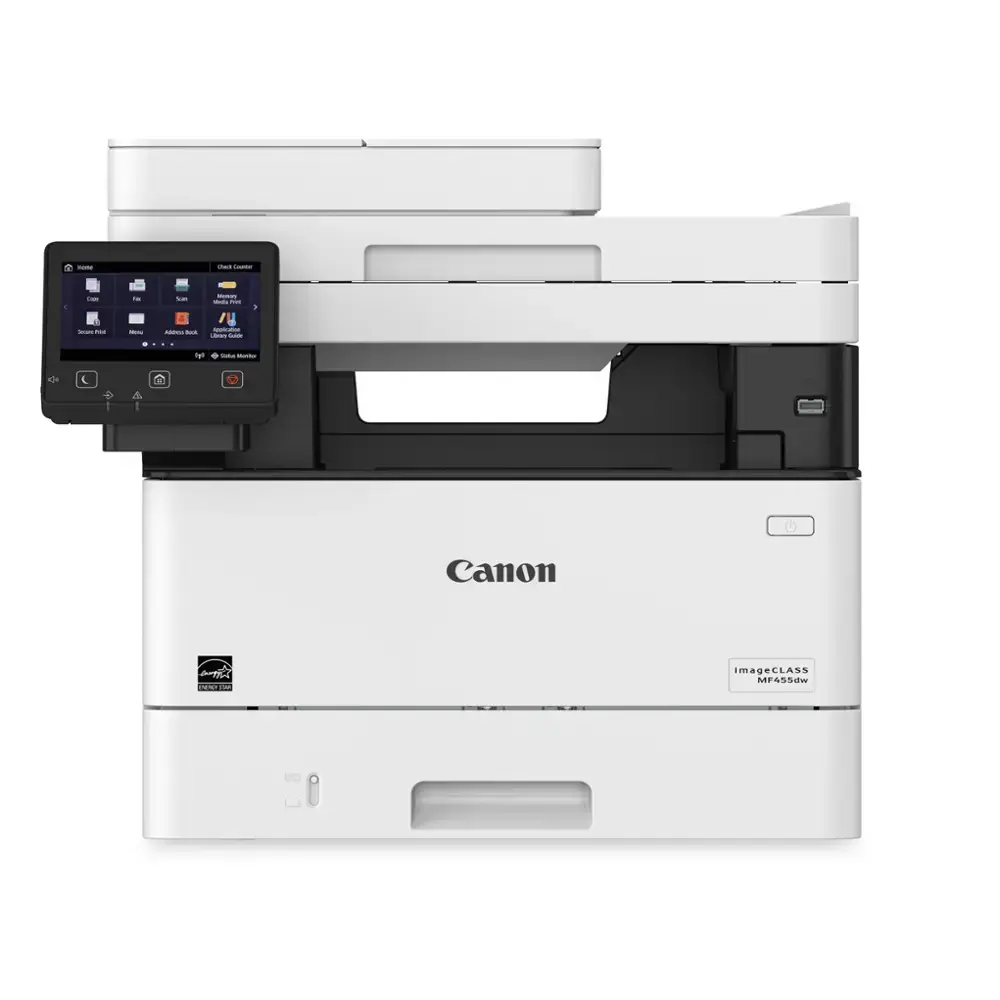 Canon - imageCLASS MF455dw Wireless Black-and-White All-In-One Laser Printer with Fax - White-White