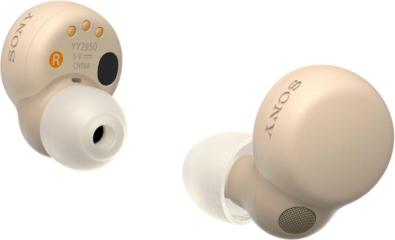 Sony - Link Buds S True Wireless Noise Canceling Earbuds - Desert Sand-Tan