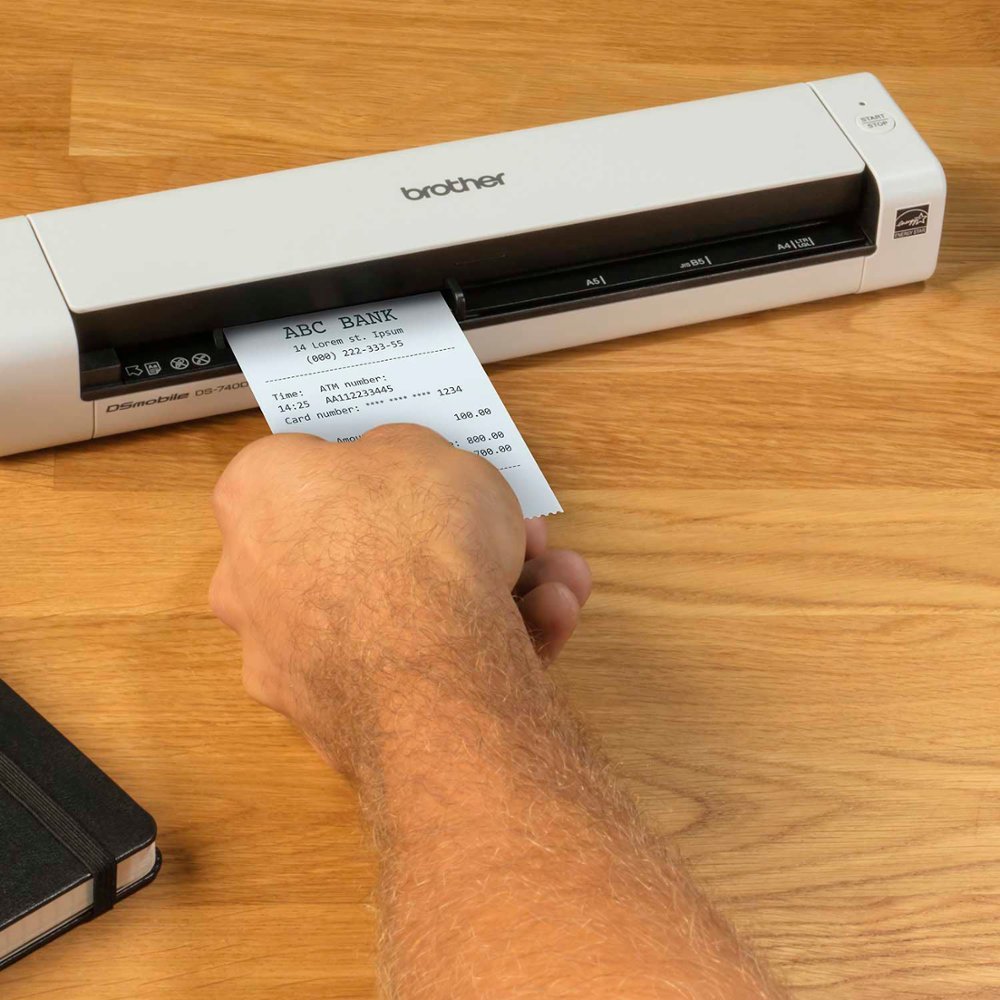 Brother - DS-740D Duplex Compact Mobile Document Scanner - White-White
