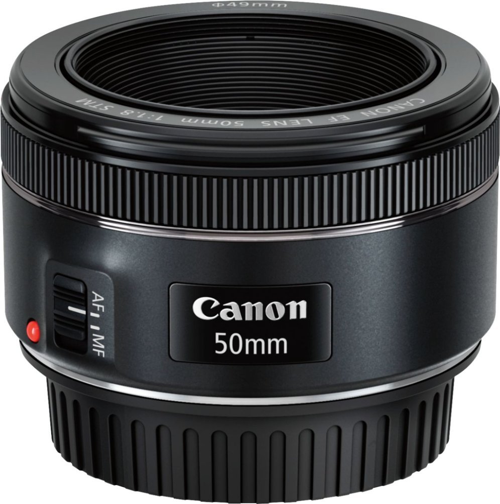 Canon - EF50mm F1.8 STM Standard Prime Lens for EOS DSLR Cameras - Black-Black