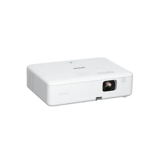 Epson - EpiqVision Flex CO-W01 Portable Projector, 3-Chip 3LCD, Built-in Speaker, 300-Inch Home Entertainment and Work - White-White