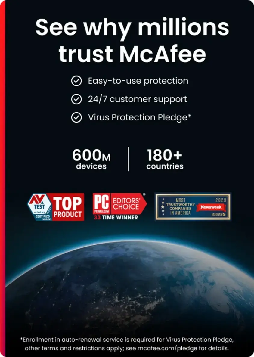 McAfee - McAfee+ Premium (Unlimited Devices) Family Antivirus and Internet Security Software (1-Year Subscription) - Android, Apple iOS, Chrome, Mac OS, Windows [Digital]