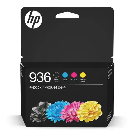 HP - 936 4-Pack Standard Capacity Ink Cartridges - Black/Cyan/Magenta/Yellow-Black/Cyan/Magenta/Yellow