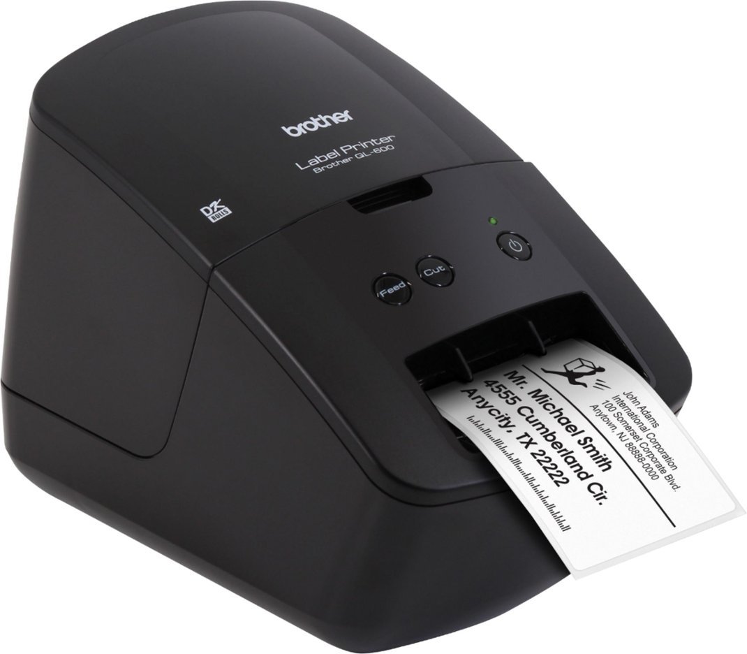 Brother - QL-600 Economic Desktop Label Printer - Black-Black