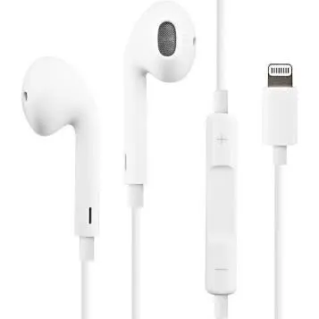 Apple - EarPods with Lightning Connector - White-White