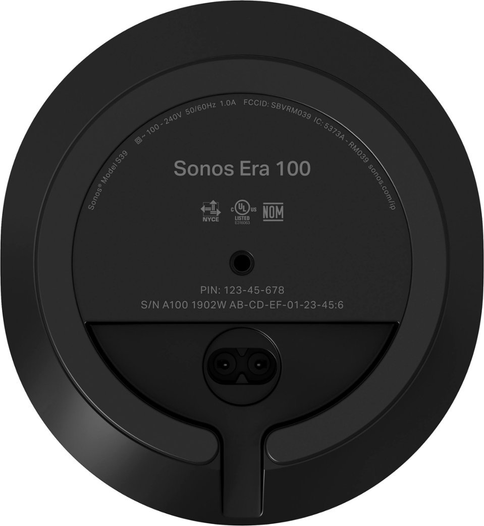 Sonos - Era 100 Speaker (Each) - Black-Black