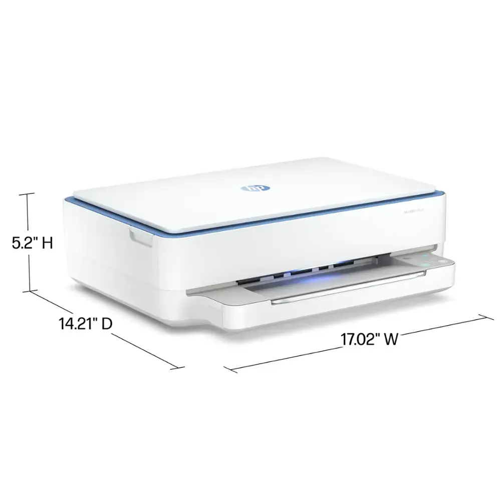 HP - ENVY 6065e Wireless All-in-One Inkjet Printer with 6 months of Instant Ink included with HP+ - White-White