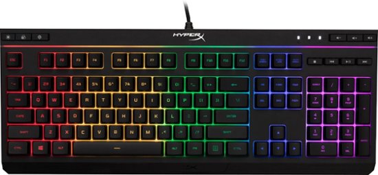 HyperX - Alloy Core Full-size Wired Gaming Membrane Keyboard with RGB Lighting - Black-Black