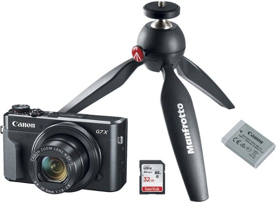 Canon - PowerShot G7 X Mark II 20.1-Megapixel Digital Camera Video Creator Kit - Black-Black