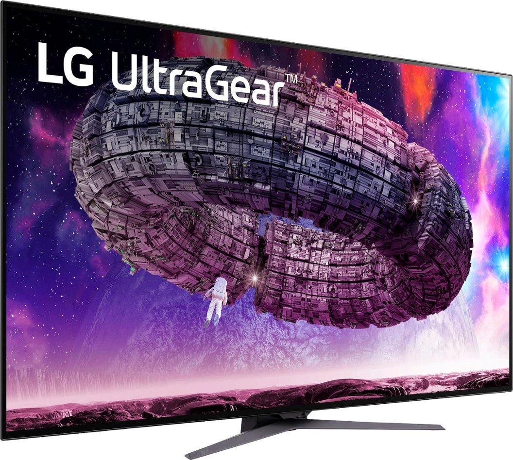 LG - UltraGear 48” OLED 4K UHD .1-ms G-SYNC Compatible and AMD FreeSync Gaming Monitor with HDR (DisplayPort, HDMI, USB) - Black-Black