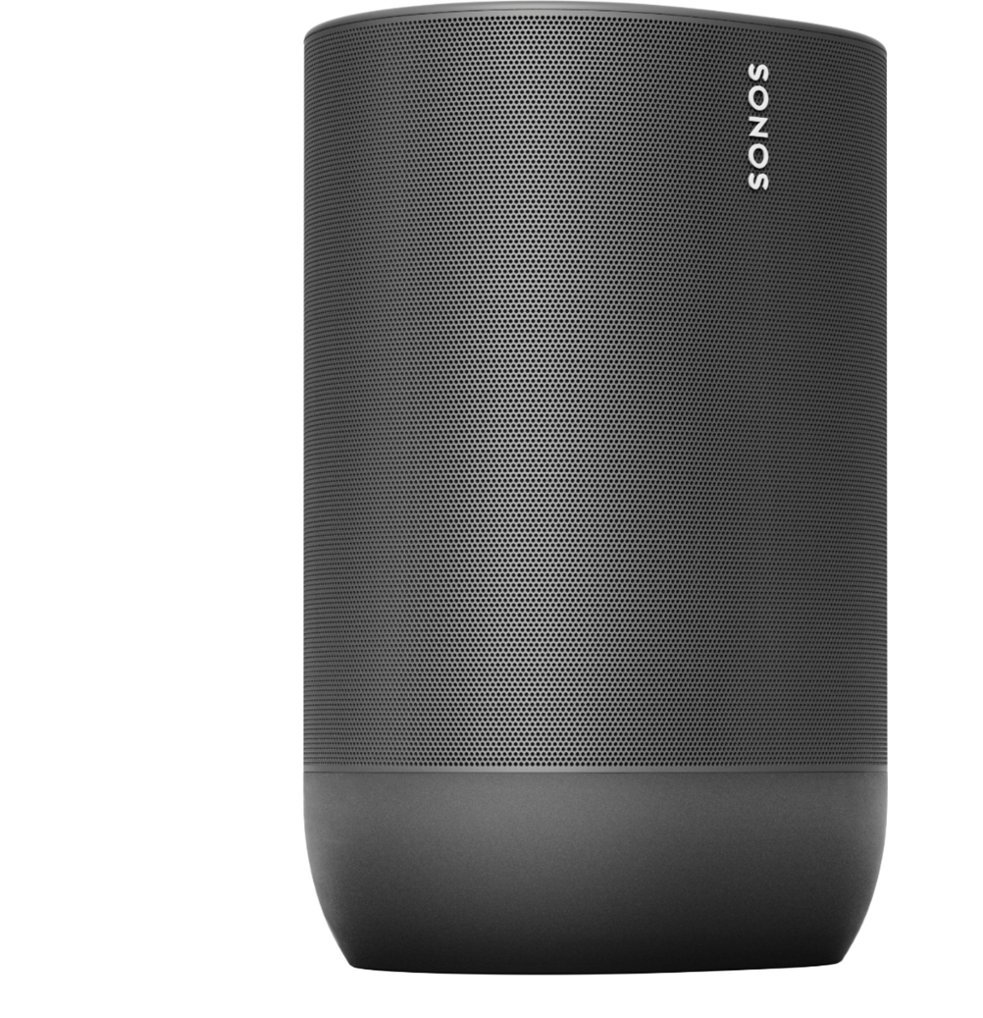 Sonos - Move Smart Portable Wi-Fi and Bluetooth Speaker with Alexa and Google Assistant - Black-Black