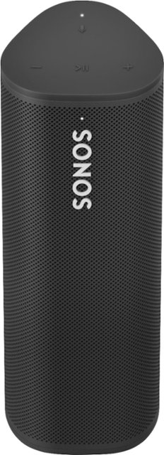 Sonos - Roam Smart Portable Wi-Fi and Bluetooth Speaker with Amazon Alexa and Google Assistant - Black-Black