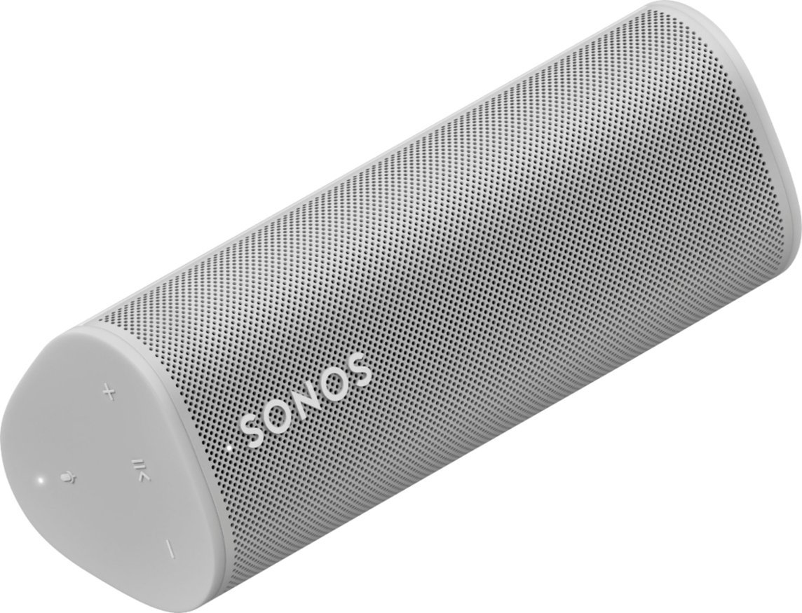 Sonos - Roam Smart Portable Wi-Fi and Bluetooth Speaker with Amazon Alexa and Google Assistant - White-White