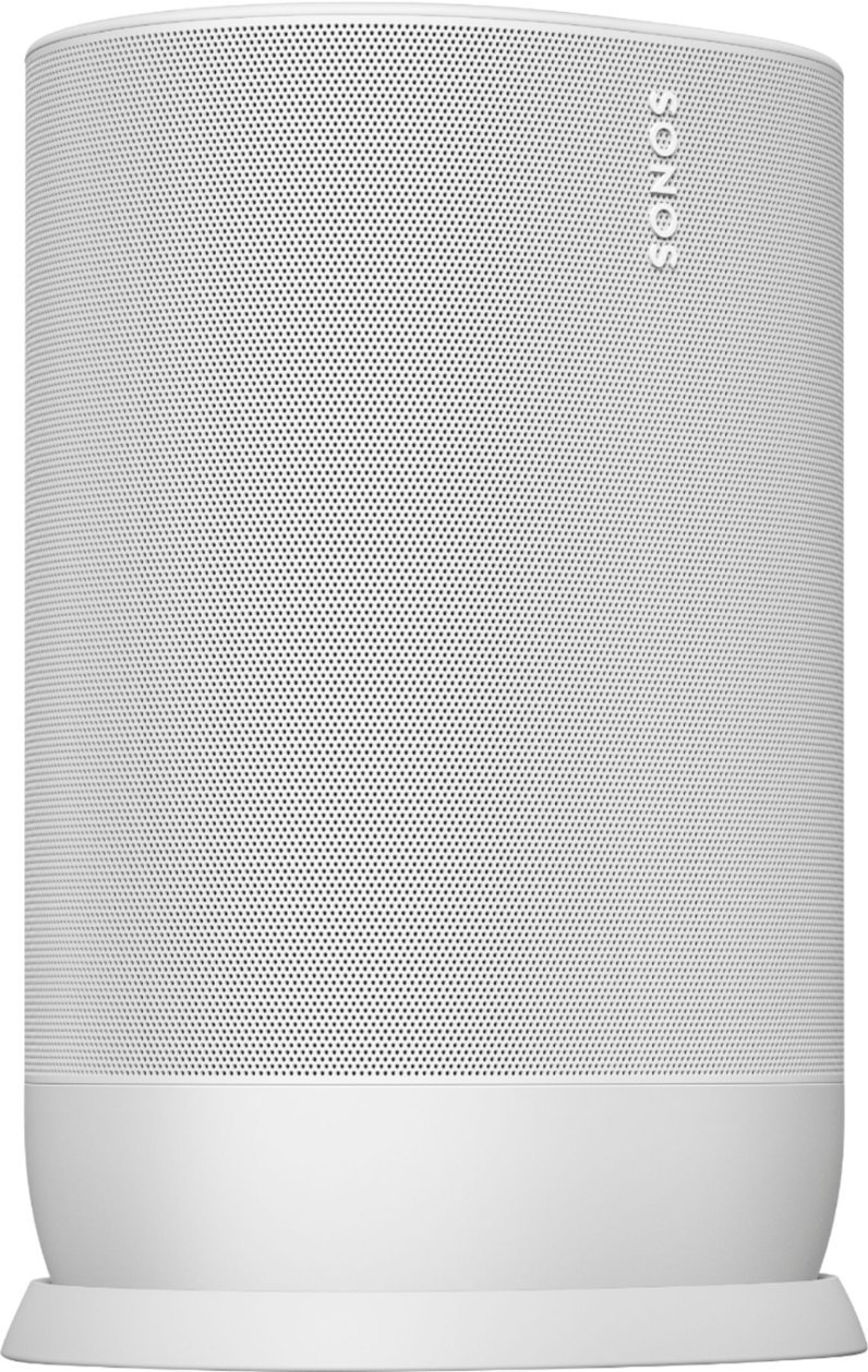 Sonos - Move Smart Portable Wi-Fi and Bluetooth Speaker with Alexa and Google Assistant - White-White