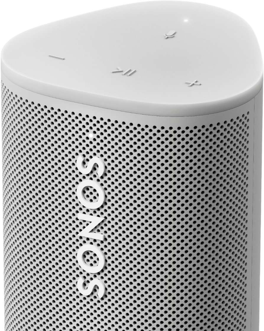 Sonos - Roam Smart Portable Wi-Fi and Bluetooth Speaker with Amazon Alexa and Google Assistant - White-White