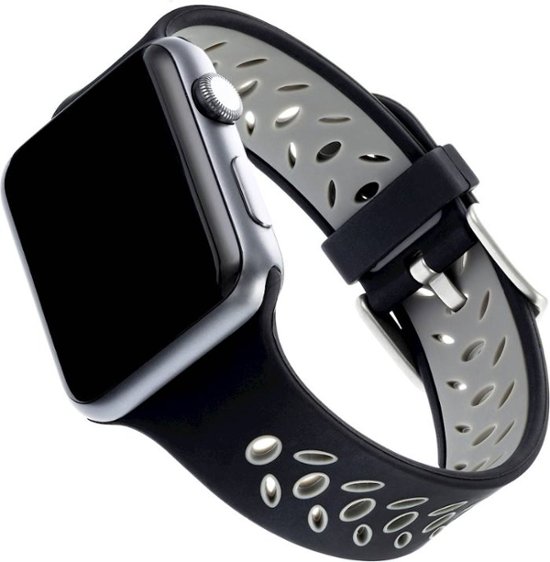 WITHit - Sport Band for Apple Watch 42mm, 44mm and Series 7, 45mm - Black/Gray
