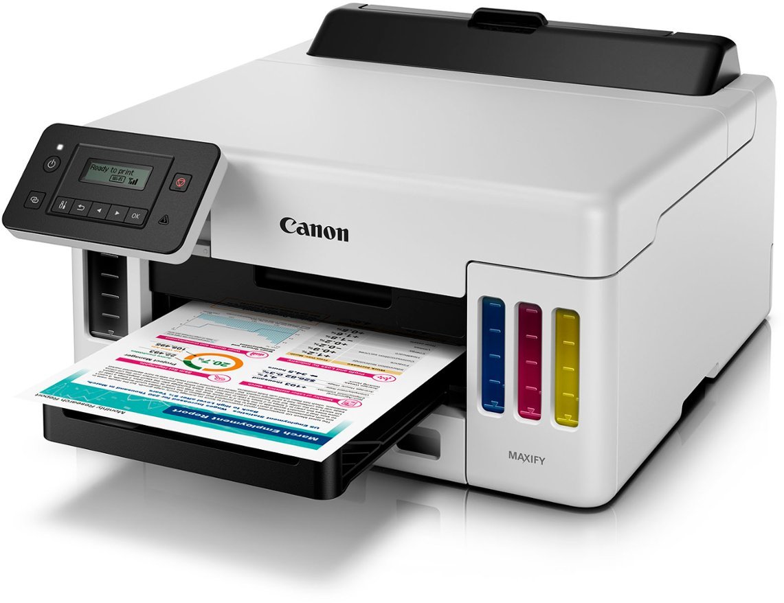 Canon - MAXIFY Mega Tank GX5020 Wireless All-In-One Inkjet Printer - White-White