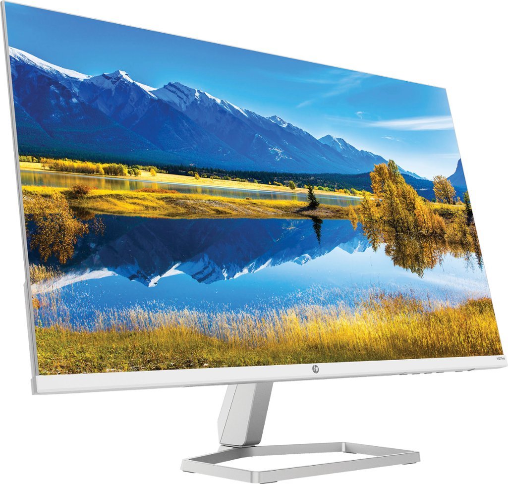 HP - 27" IPS LED FHD FreeSync Monitor (HDMI x2, VGA) with Integrated Speakers - Ceramic White-Ceramic White