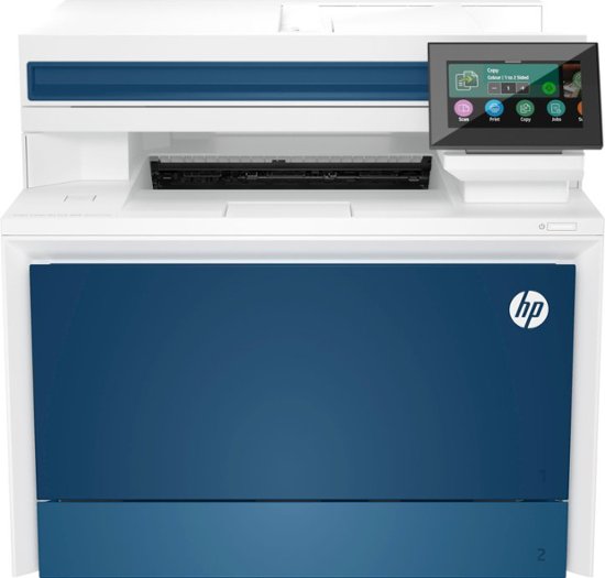 HP - LaserJet Pro 4301fdw Wireless Color All-in-One Laser Printer - White/Blue-White/Blue