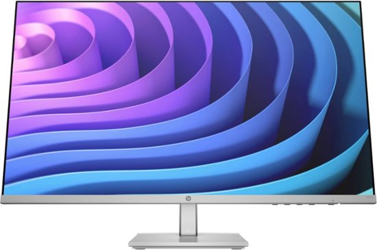HP - 27" IPS LED FHD FreeSync Monitor with Adjustable Height (HDMI, VGA) - Silver & Black-Silver & Black