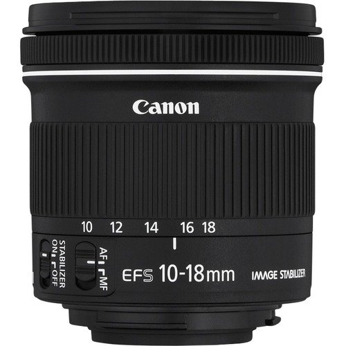 Canon - EF-S10-18mm F4.5-5.6 IS STM Ultra-Wide Zoom Lens for EOS DSLR Cameras - Black-Black