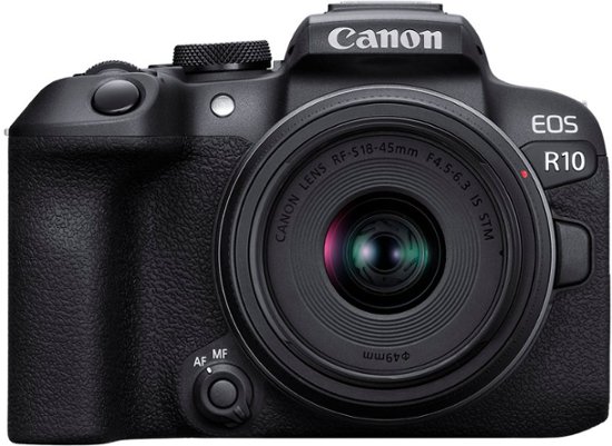 Canon - EOS R10 Mirrorless Camera with RF-S 18-45 f/4.5-6.3 IS STM Lens - Black-Black