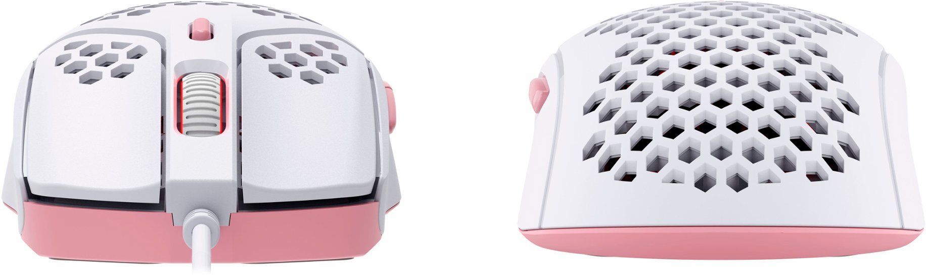 HyperX - Pulse fire Haste Lightweight Wired Optical Gaming Mouse with RGB Lighting - White/Pink-White/Pink