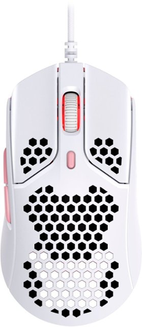 HyperX - Pulse fire Haste Lightweight Wired Optical Gaming Mouse with RGB Lighting - White/Pink-White/Pink