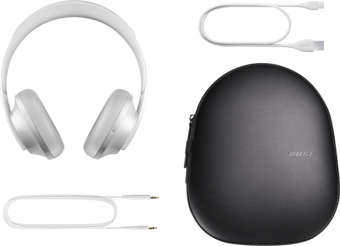 Bose - Headphones 700 Wireless Noise Cancelling Over-the-Ear Headphones - Luxe Silver-Luxe Silver