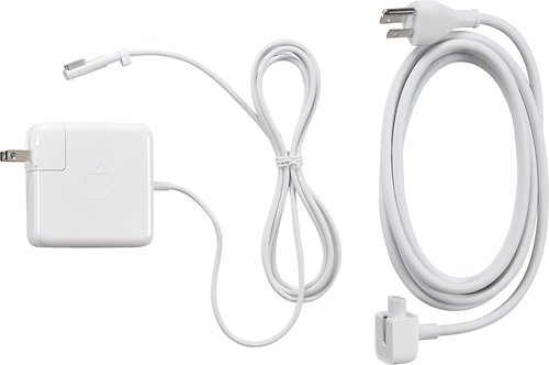 Apple - MagSafe 60W Power Adapter for MacBook® and 13" MacBook® Pro - White-White
