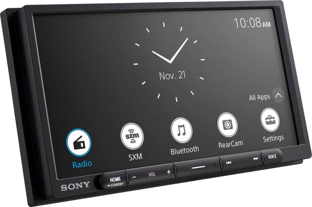Sony - 7" Wireless Apple CarPlay and Android Auto Digital Media Receiver Maestro Compatible - Black-Black