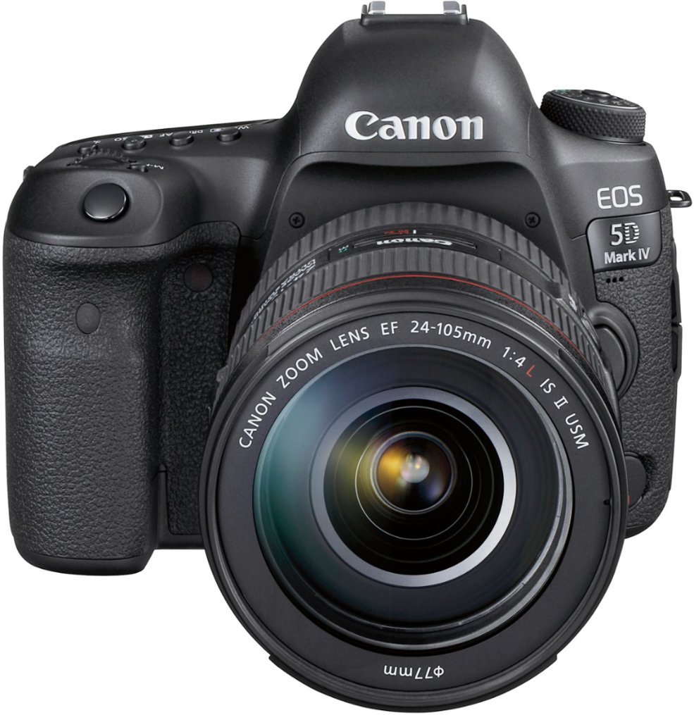 Canon - EOS 5D Mark IV DSLR Camera with 24-105mm f/4L IS II USM Lens - Black-Black