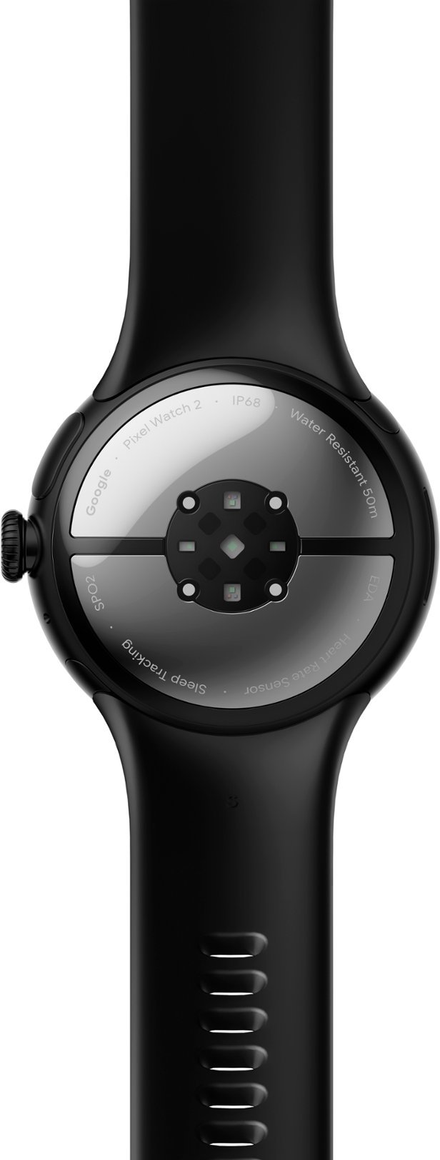 Google - Pixel Watch 2 Matte Black Smartwatch with Obsidian Active Band Wi-Fi - Matte Black-Matte Black