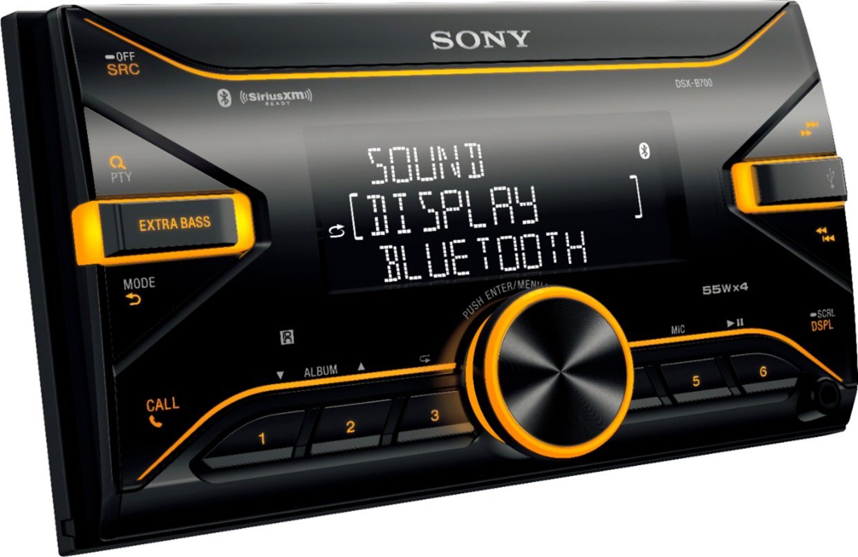 Sony - Built-in Bluetooth - In-Dash Digital Media Receiver - Black-Black