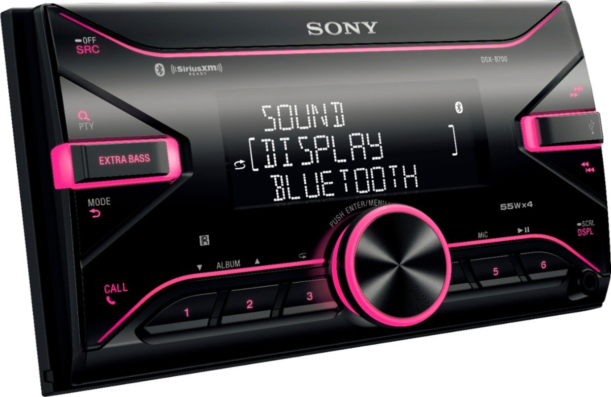 Sony - Built-in Bluetooth - In-Dash Digital Media Receiver - Black-Black