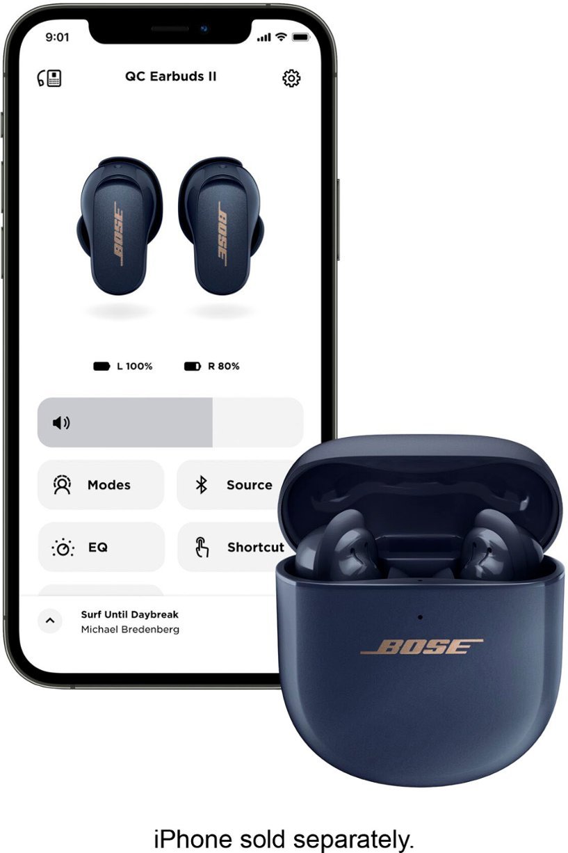 Bose - QuietComfort Earbuds II True Wireless Noise Cancelling In-Ear Headphones - Midnight Blue-Midnight Blue