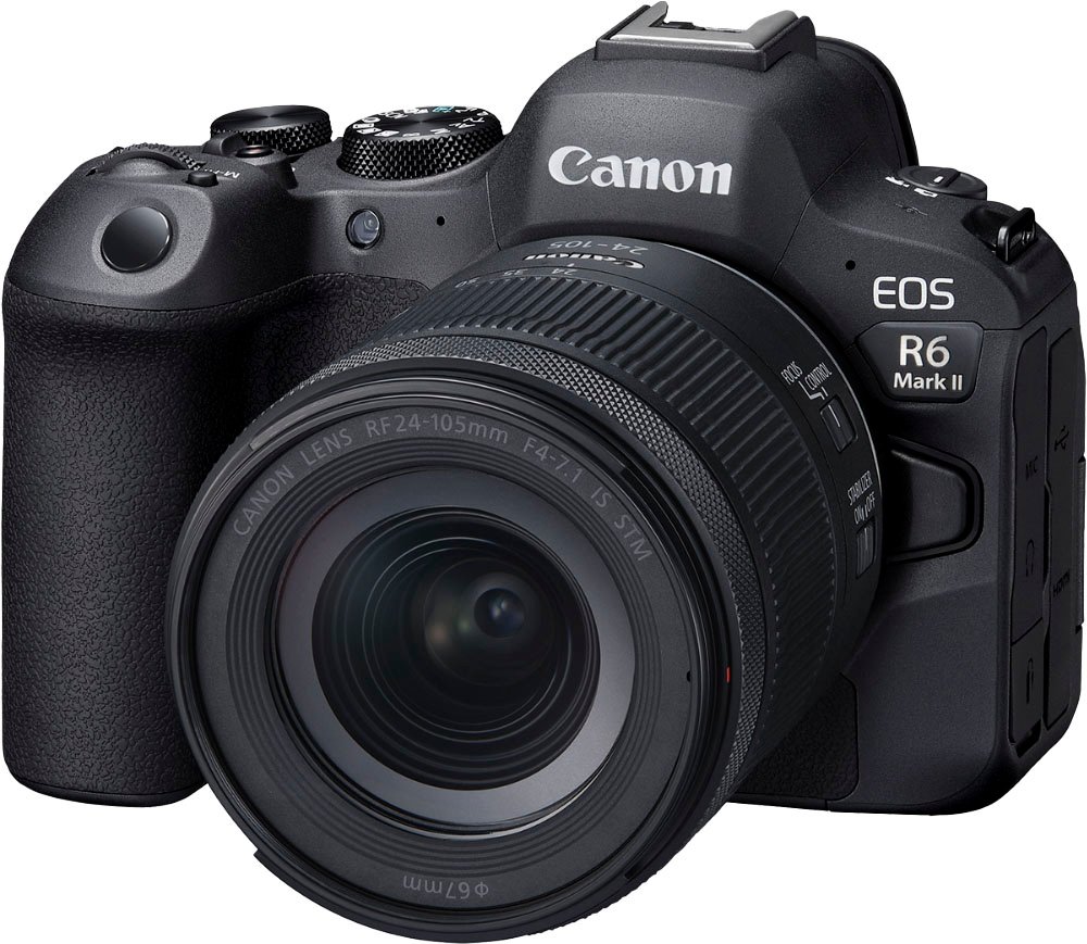 Canon - EOS R6 Mark II Mirrorless Camera with RF 24-105mm f/4-7.1 IS STM Lens - Black-Black