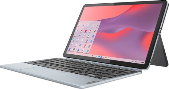 Lenovo - IdeaPad Duet 3 Chromebook - 11.0" (2000x1200) Touch 2-in-1 Tablet - Snapdragon 7cG2 - 4G RAM - 128G eMMC - with Keyboard - Misty Blue-Qualcomm Snapdragon-4 GB Memory-128 GB-Misty Blue