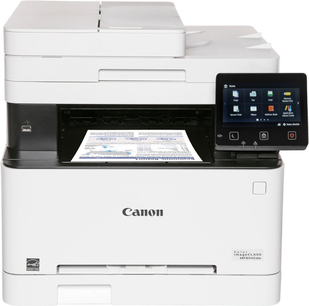 Canon - image CLASS MF654Cdw Wireless Color All-In-One Laser Printer - White-White