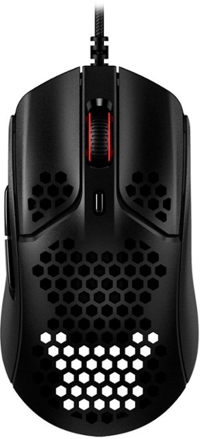 HyperX - Pulsefire Haste Lightweight Wired Optical Gaming Mouse with RGB Lighting - Black-Black