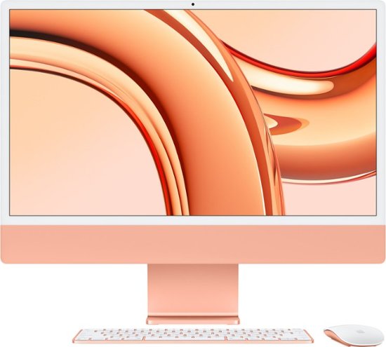 Apple - iMac 24" All-in-One - M3 chip - 8GB Memory - 256GB (Latest Model) - Orange-Apple M3-8 GB Memory-256 GB-Orange