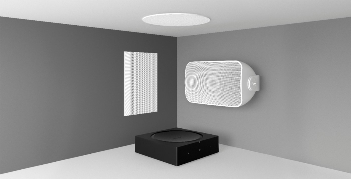 Sonos - Architectural 6-1/2" Passive 2-Way Outdoor Speakers (Pair) - White-OUTDRWW1