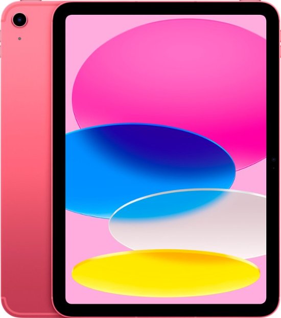 Apple - 10.9-Inch iPad (Latest Model) with Wi-Fi + Cellular - 256GB - Pink (Unlocked)-256 GB-Pink (Unlocked)