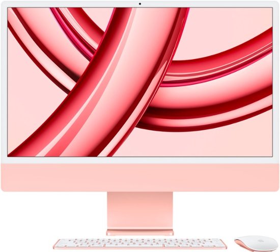 Apple - iMac 24" All-in-One - M3 chip - 8GB Memory - 256GB (Latest Model) - Pink-Apple M3-8 GB Memory-256 GB-Pink