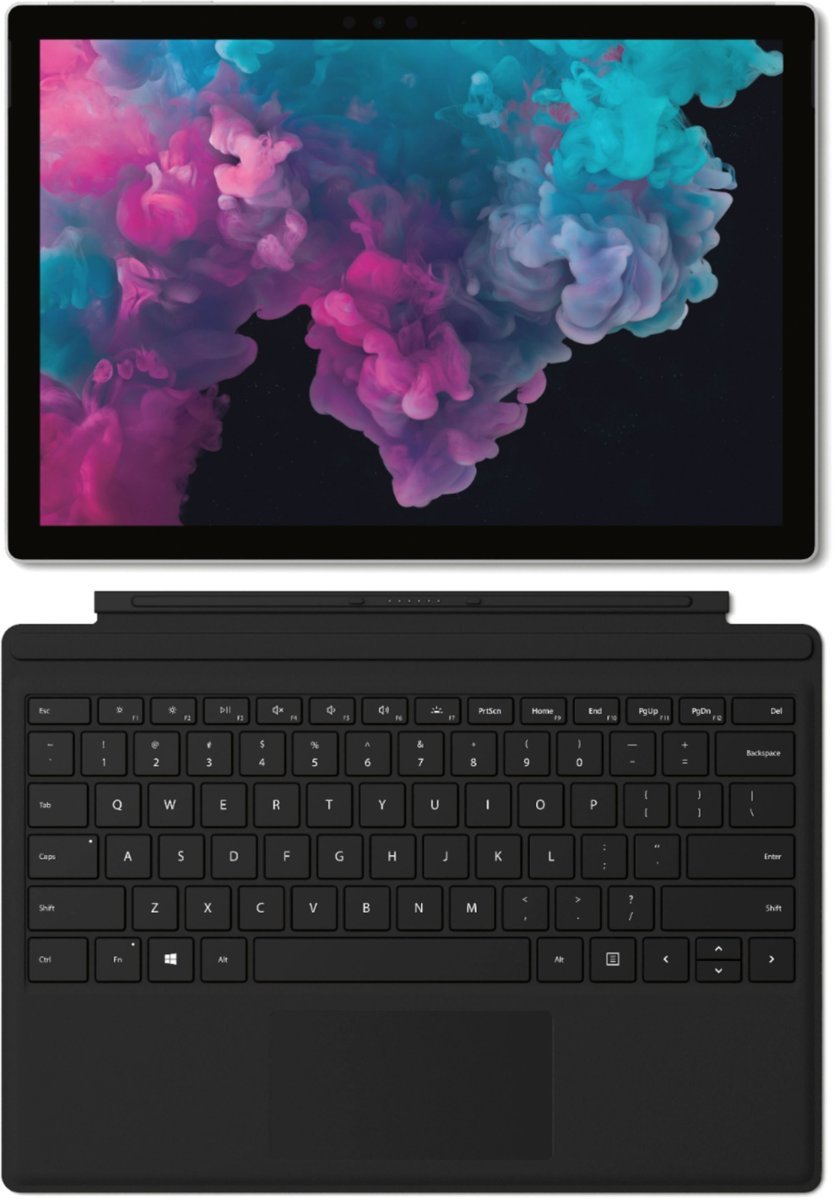 Microsoft - Geek Squad Certified Refurbished Surface Pro 6 with Black Keyboard - 12.3" Touch Screen - Core i5 - 8GB - 128GB SSD - Platinum-i5-8250U-8 GB Memory-128 GB-Platinum