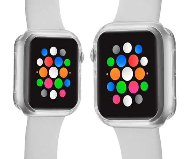 Modal™ - Bumper for Apple Watch™ 40mm (2-Pack) - Clear/Space Gray