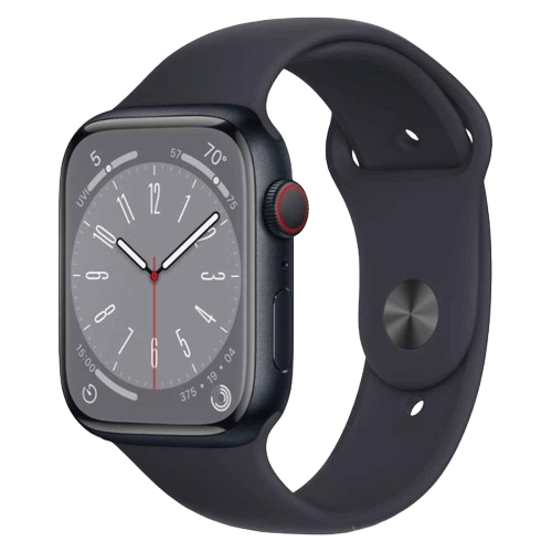 Apple Watch Series 8 Gps Cellular 45Mm Aluminum Case With Midnight Sport Band Sm Midnight-Midnight