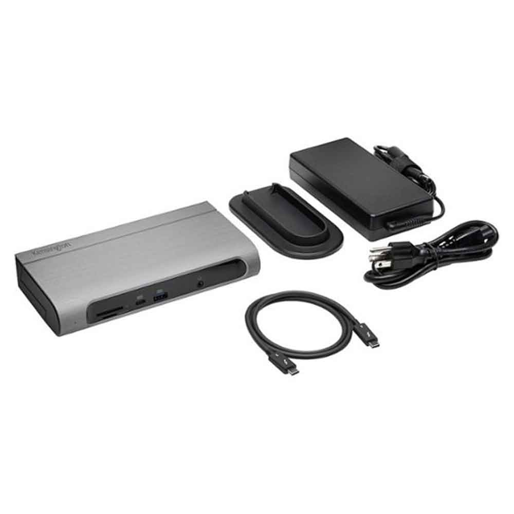 Kensington - SD5600T Docking Station USB Type C - Black, Silver-Black, Silver