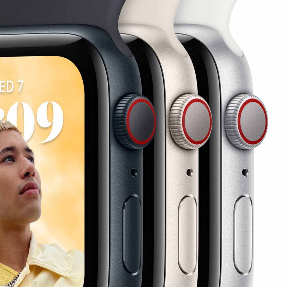 Apple Watch Se 2Nd Generation Gps Cellular 44Mm Aluminum Case With Starlight Sport Band Sm Starlight-Starlight